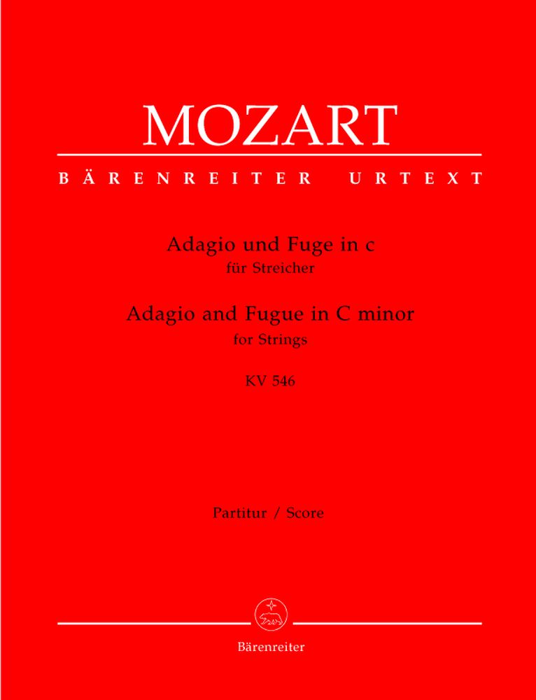 BARENREITER Mozart W.a. - Adagio et Fugue En Do Mineur Pour Cordes KV 546