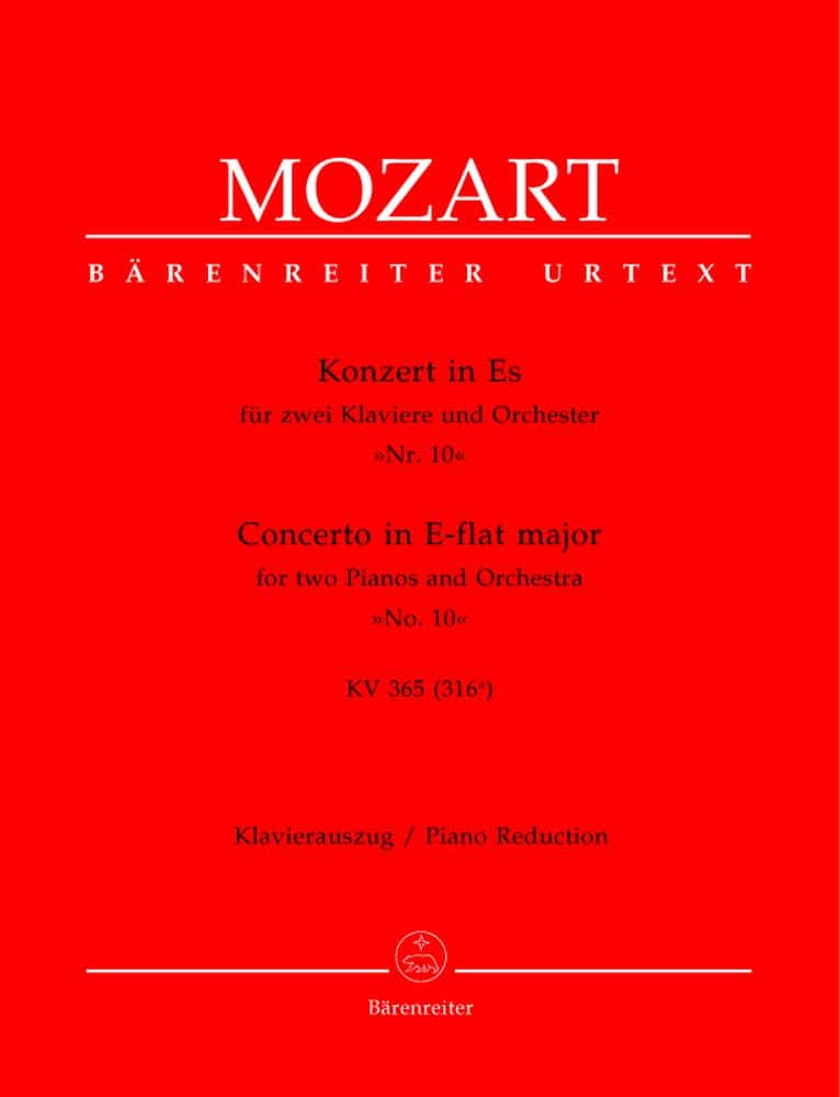 BARENREITER MOZART W.A. - CONCERTO N°10 EN MIB MAJEUR KV 365 (316A) - 2 PIANOS