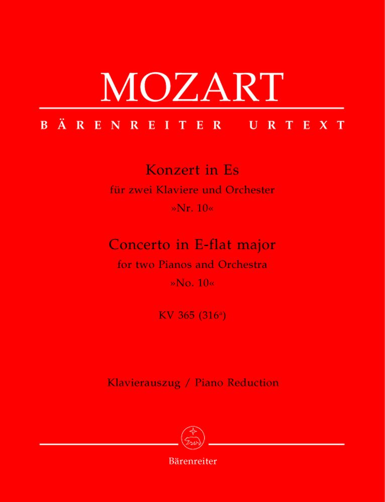 BARENREITER MOZART W.A. - KONZERT N°10 IN ES KV 365 (316A) - 2 KLAVIEREN