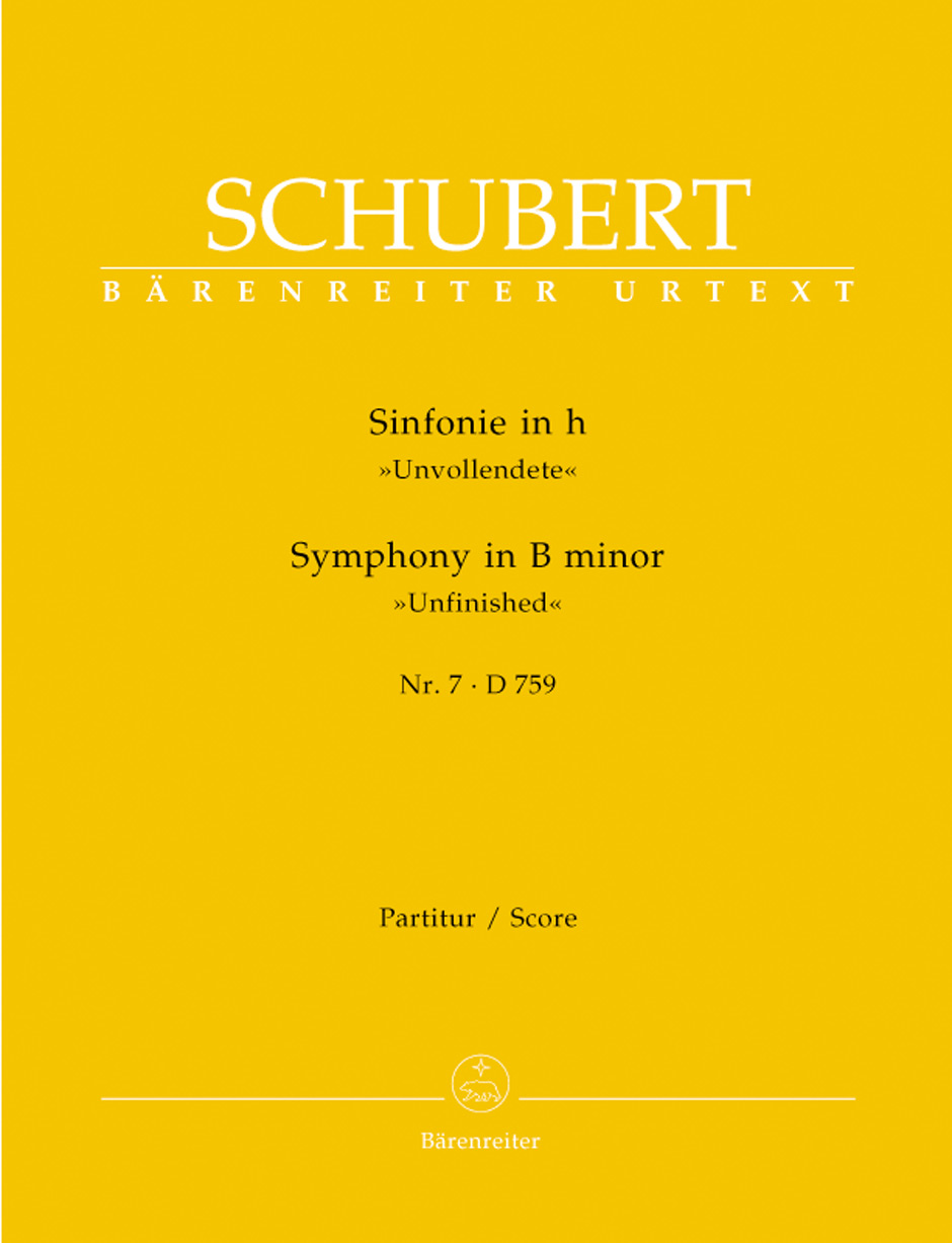 BARENREITER SCHUBERT FRANZ - SYMPHONY N7 IN B MINOR D 759 ?UNFINISHED? - SCORE