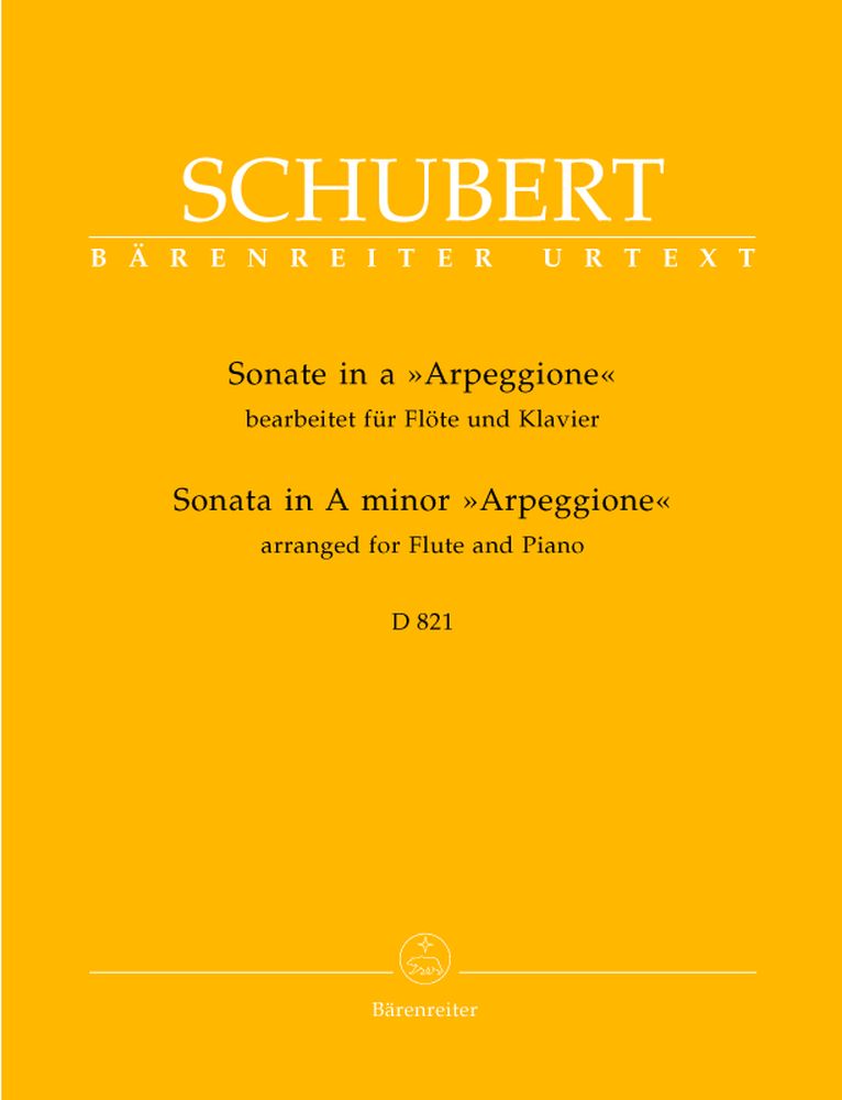 BARENREITER Schubert F. - Sonate Eggione En La Mineur D 821 - Flute, Piano
