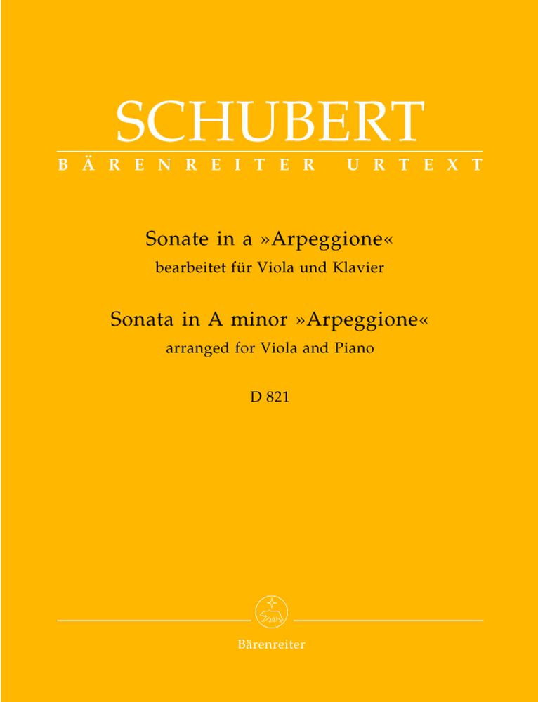 BARENREITER Schubert F. - Sonate Eggione En La Mineur D 821 - Alto, Pian0