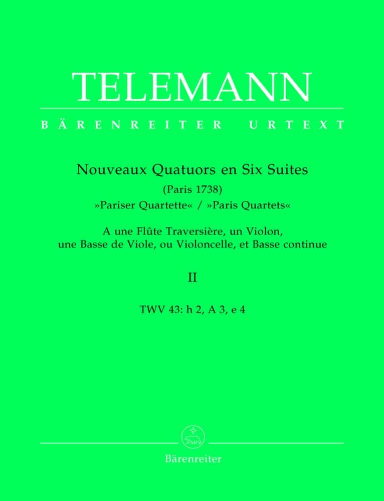 BARENREITER TELEMANN G.P. - NOUVEAUX QUATUORS EN 6 SUITES 