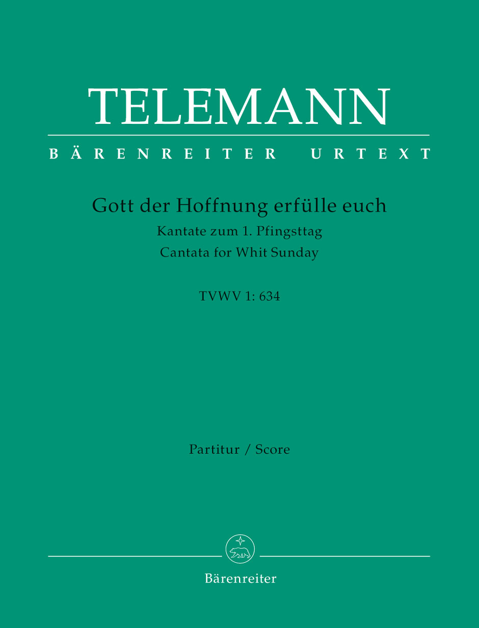 BARENREITER Telemann G.P. - Gott Der Hoffnung Erfulle Euch TVWV 1:634 - Score