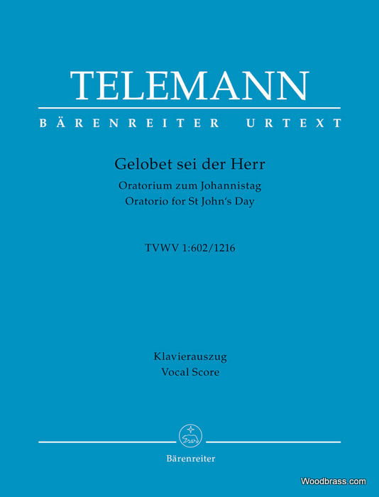 BARENREITER TELEMANN G.P. - GELOBET DEI DER HERR TVWV 1:602/1216 - VOCAL SCORE