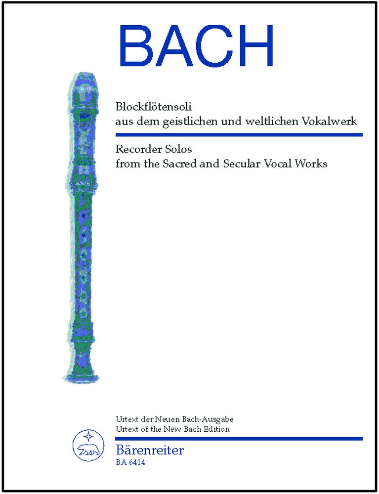 BARENREITER BACH J.S. - BLOCKFLÖTENSOLI AUS DEM GEISTLICHEN UND WELTLICHEN - BLOCKFLÖTE