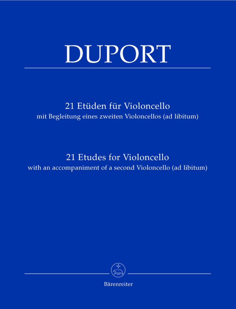 BARENREITER Duport Jean-louis - 21 Etudes Pour Violoncelle
