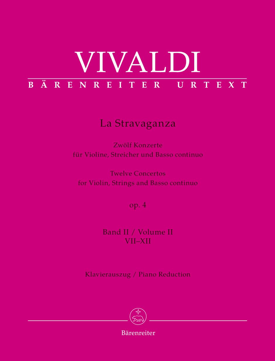 BARENREITER VIVALDI ANTONIO - LA STRAVAGANZA OP.4 VOL.2 - VIOLON & PIANO