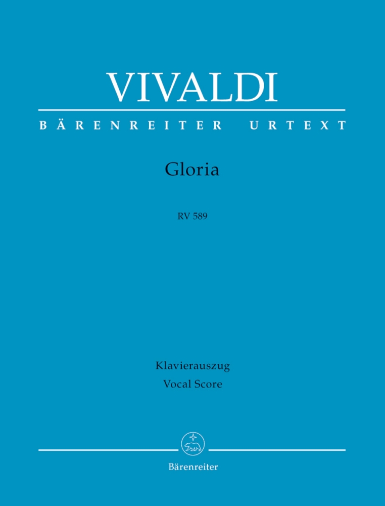 BARENREITER Vivaldi A. - Gloria RV 589 - Reduction Piano