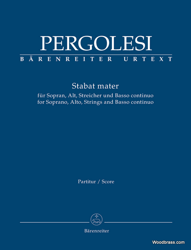 BARENREITER PERGOLESE G.B. - STABAT MATER - SCORE