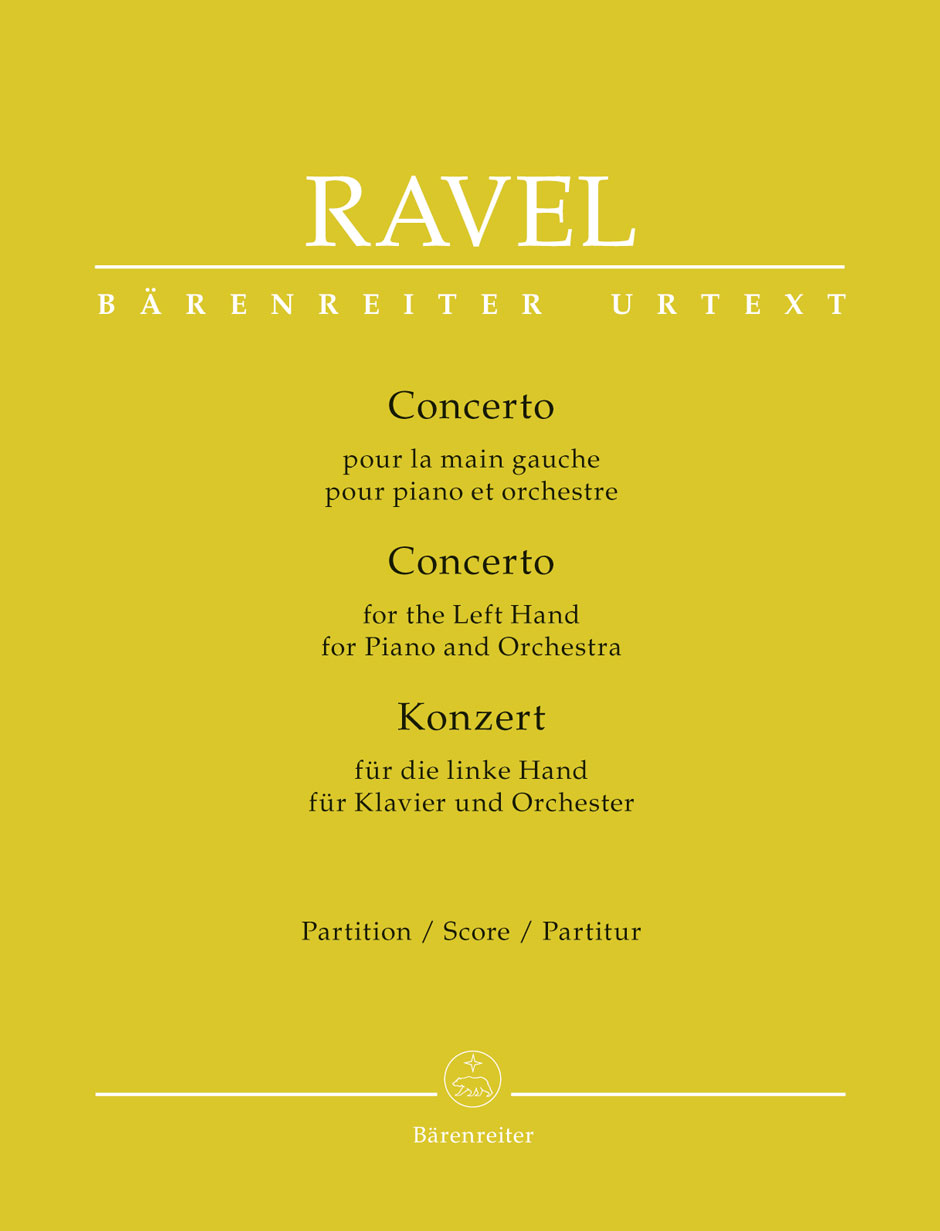 BARENREITER RAVEL MAURICE - CONCERTO POUR LA MAIN GAUCHE - SCORE