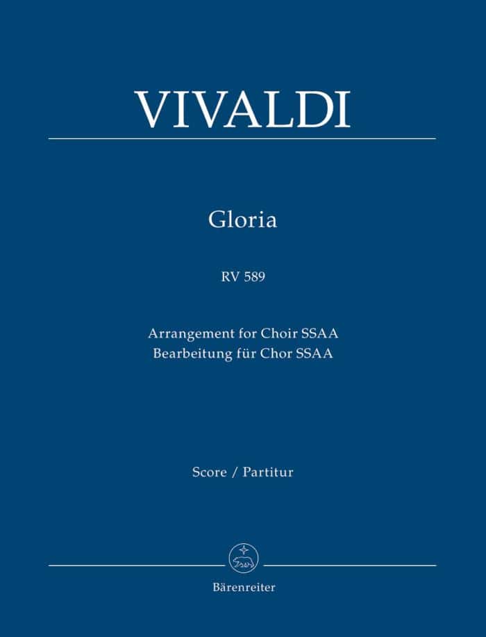 BARENREITER VIVALDI A. - GLORIA RV 589 - SCORE