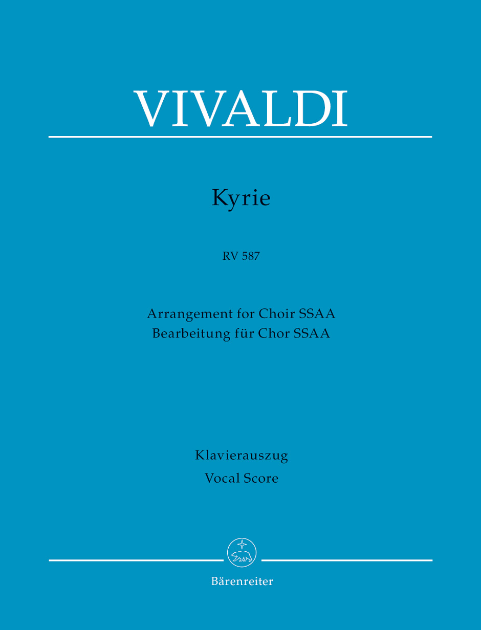 BARENREITER Vivaldi A. - Kyrie RV 587 - Vocal Score