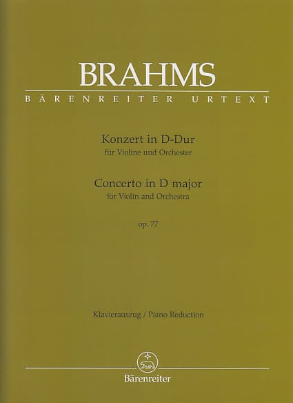 BARENREITER BRAHMS J. - KONZERT IN D-DUR OP. 77 - VIOLON, PIANO 
