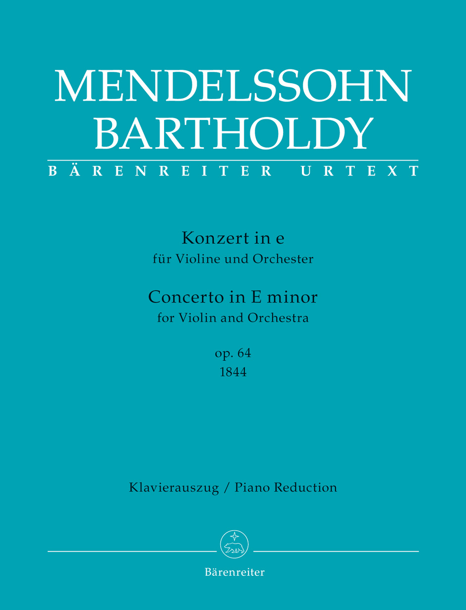 BARENREITER Mendelssohn F. - Concerto In E Minor Op.64 (1844) - Violon & Piano