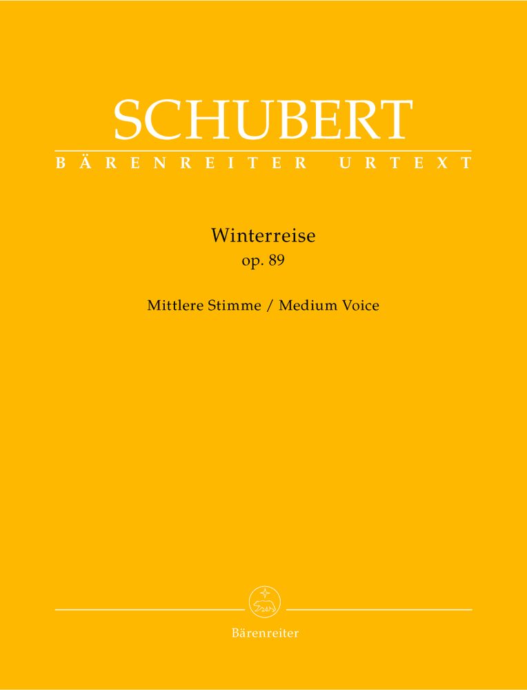 BARENREITER SCHUBERT F. - WINTERREISE OP.89 D 911 - MEDIUM VOICE, PIANO