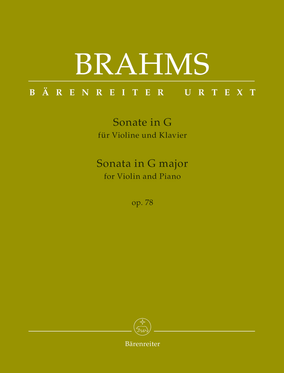 BARENREITER Brahms J. - Sonata In G Minor Op.78 - Violon & Piano