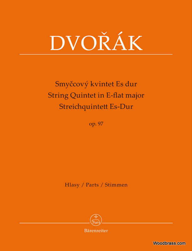 BARENREITER DVORAK A. - STRING QUINTET IN E-FLAT MAJOR OP.97 - PARTS