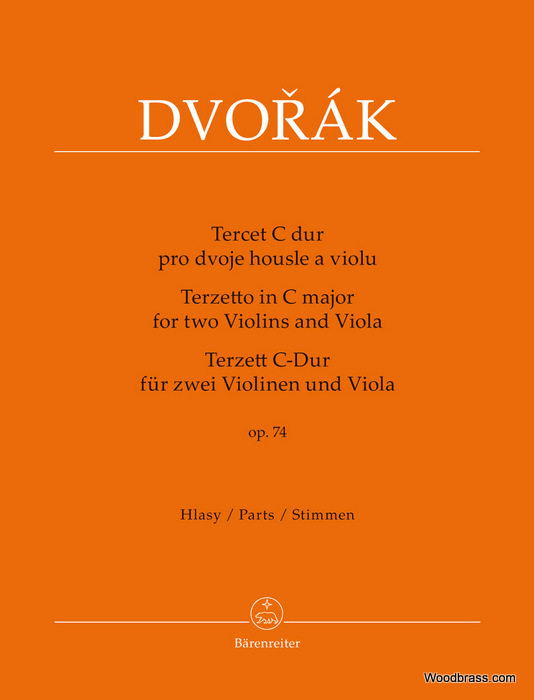 BARENREITER DVORAK A. - TERZETTO IN C MAJOR OP.74 - PARTS