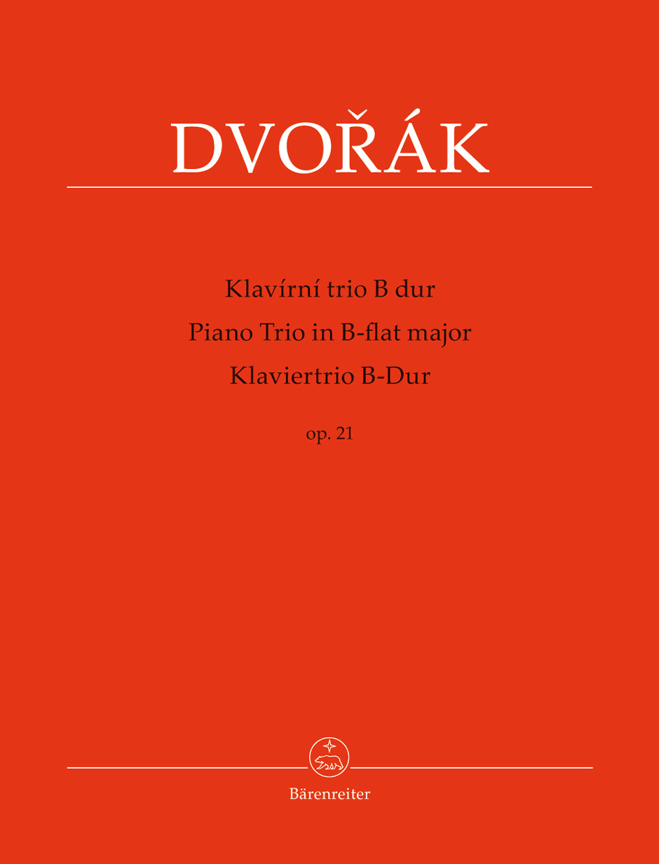 BARENREITER DVORAK A. - PIANO TRIO B-FLAT MAJOR OP.21