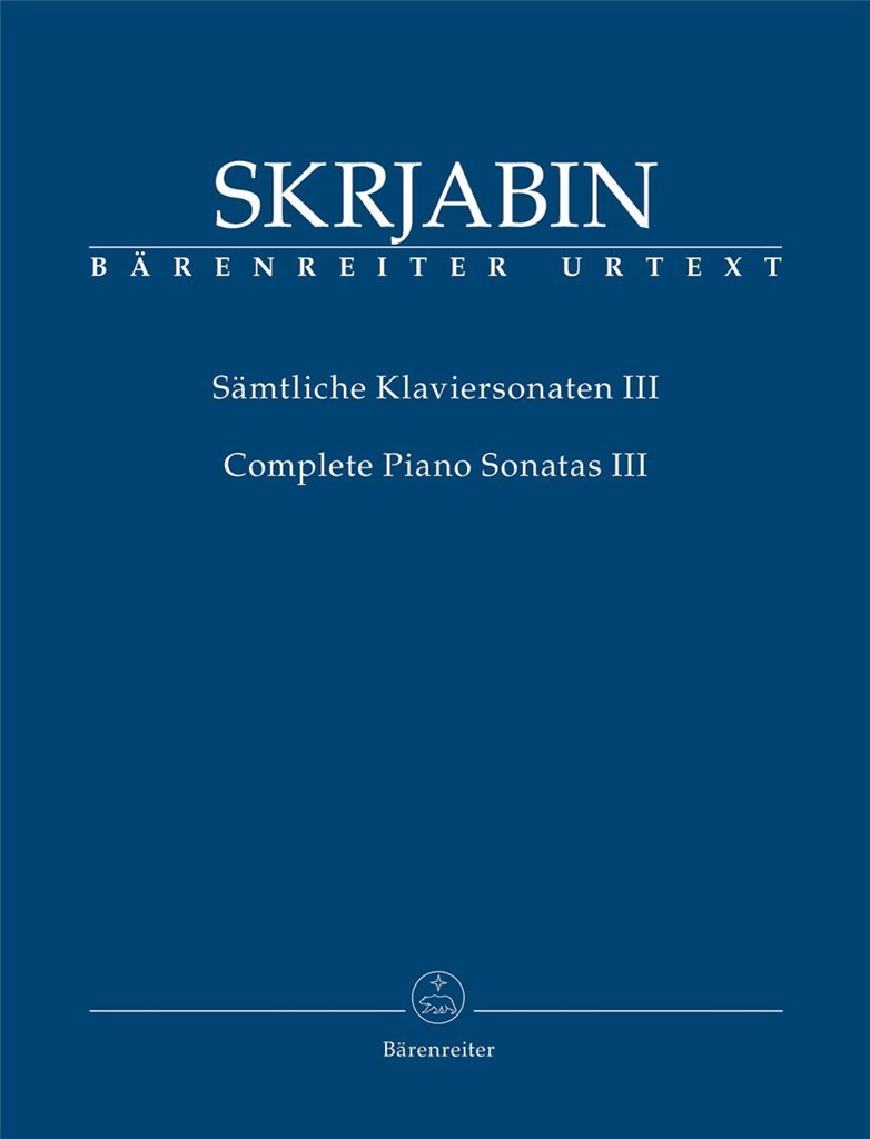 BARENREITER SKRJABIN A. - COMPLETE PIANO SONATAS VOL.3