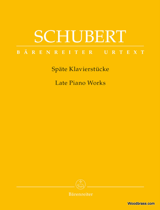 BARENREITER SCHUBERT F. - LATE PIANO PIECES