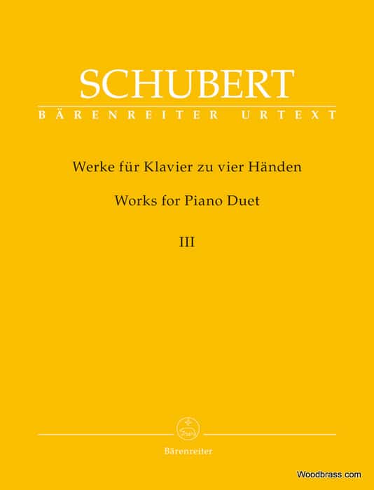BARENREITER SCHUBERT F. - WORKS FOR PIANO DUETS VOL.3