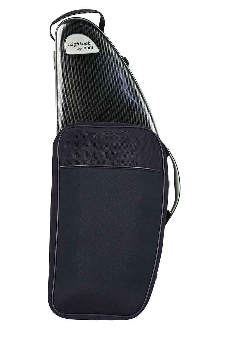 BAM Étui Saxophone Ténor Hightech + Poche - Noir Carbone