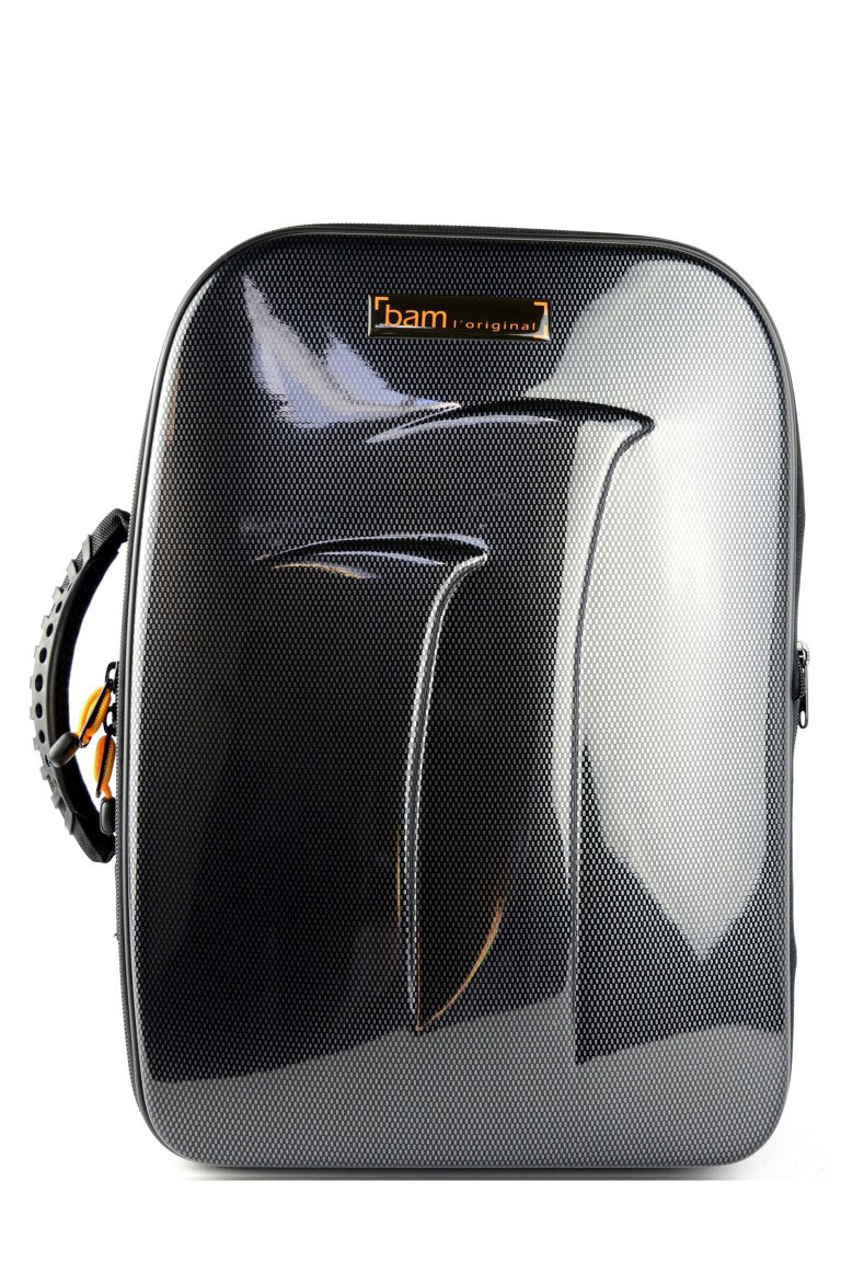 BAM NEW TREKKING 1 BB CLARINET & MUSIC STAND CASE - BLACK CARBON LOOK