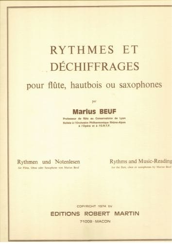 ROBERT MARTIN BEUF - RYTHMES ET DCHIFFRAGES