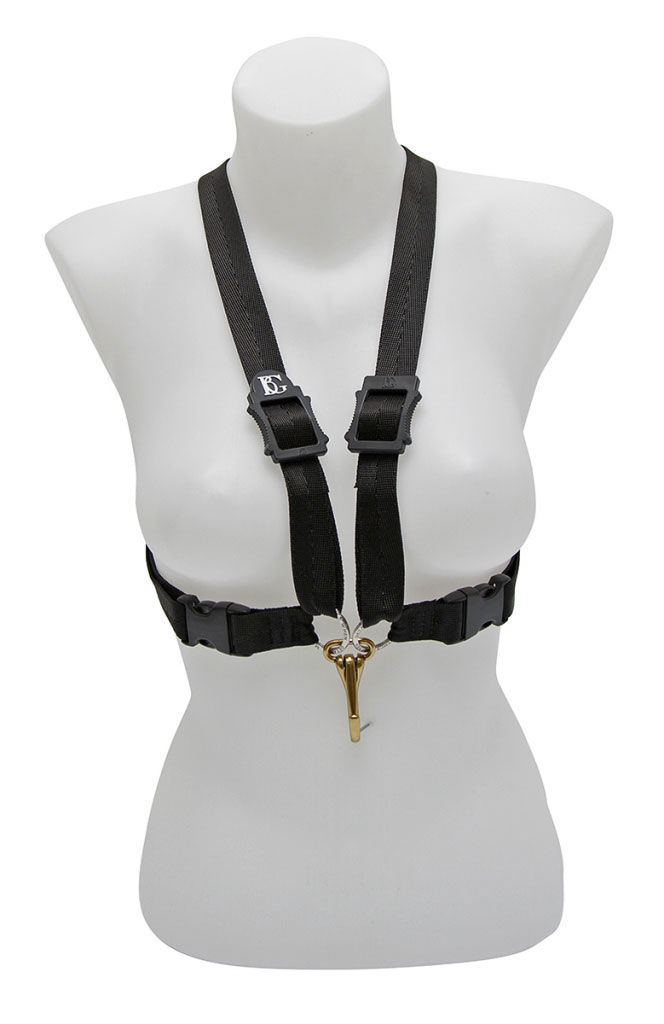 BG FRANCE S44MSH - LADIES HARNESS ALTO / TENOR / BARITONE XL SIZE (METAL SNAP HOOK)