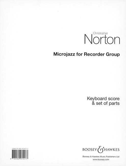 BOOSEY & HAWKES NORTON CHRISTOPHER - MICROJAZZ FOR RECORDER GROUP - 3 FLÃ›TES Ã€ BEC (SSA), PIANO ET...