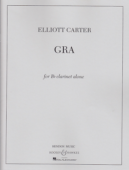 BOOSEY & HAWKES CARTER E. - GRA - CLARINETTE
