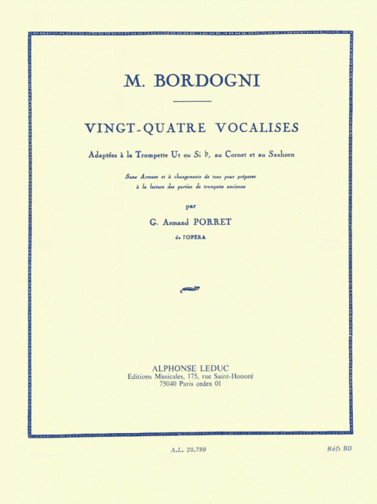 LEDUC BORDOGNI. VINGT-QUATRE VOCALISES - TROMPETTE 