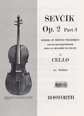 BOSWORTH SEVCIK CELLO OP.2 PART.3 ECOLE DE L'ARCHET