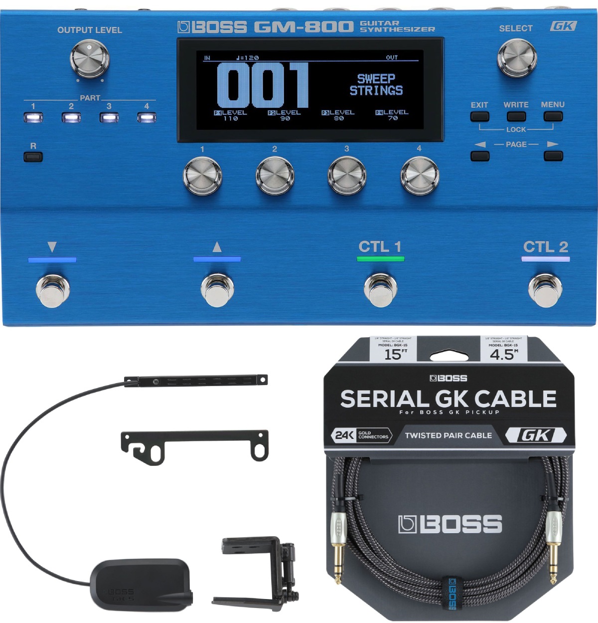 BOSS GM-800 GUITAR SYNTH + GK-5 BUNDLE