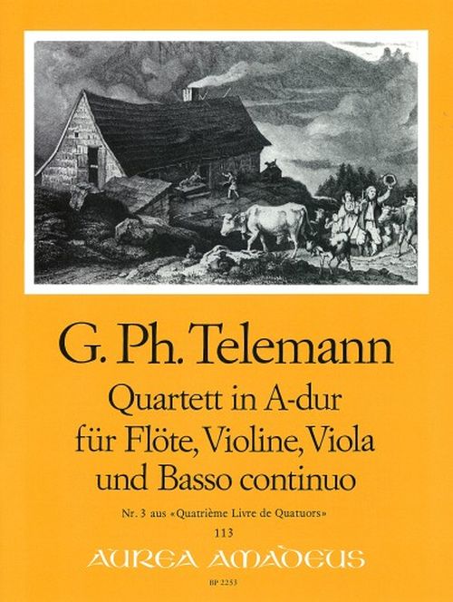 AMADEUS Telemann - Quartet In A-dur TW 43:A4 - Score & Parts