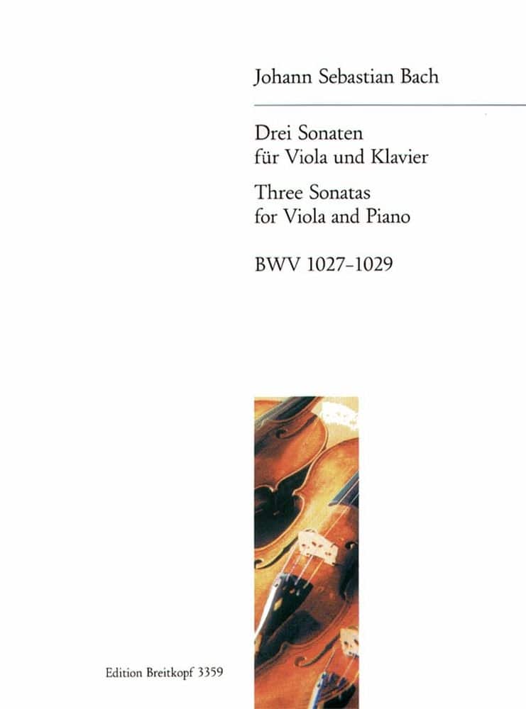 EDITION BREITKOPF BACH J.S. - DREI SONATEN BWV 1027-1029 - ALTO, PIANO