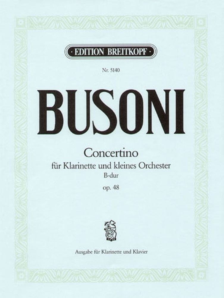 EDITION BREITKOPF BUSONI F. - CONCERTINO OP. 48