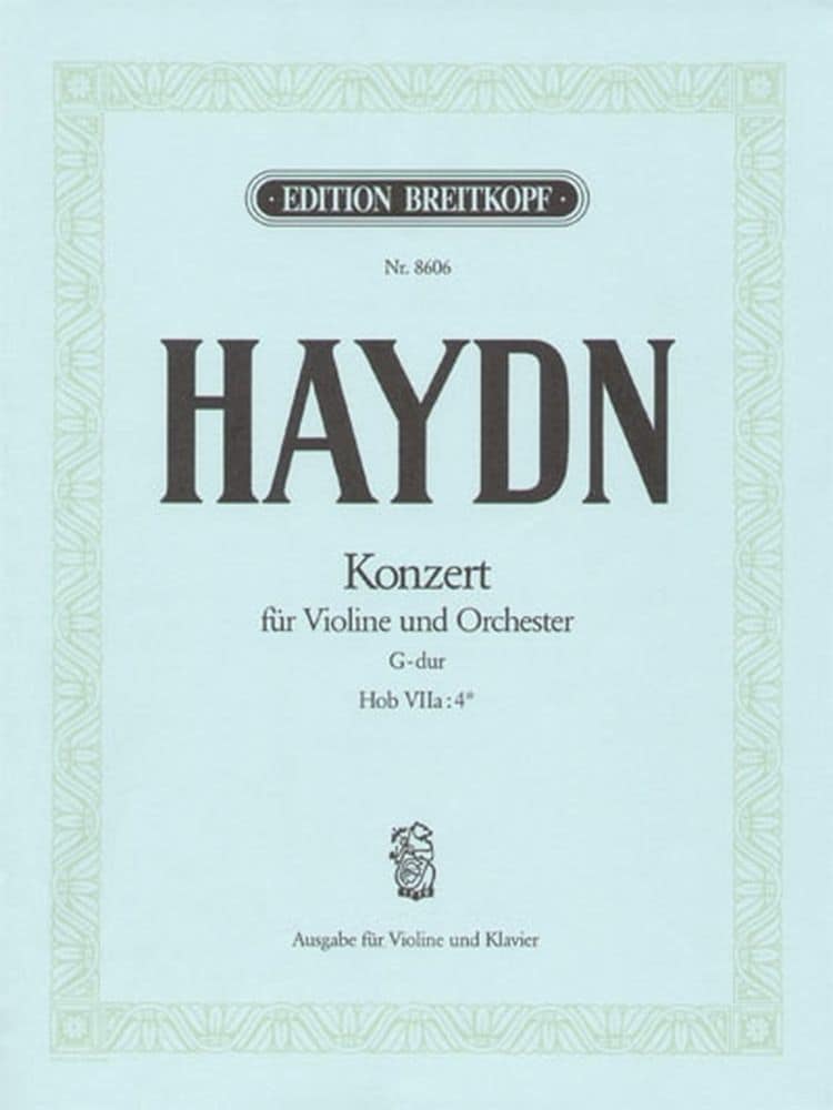 EDITION BREITKOPF HAYDN J. - CONCERTO POUR VIOLON EN SOL MAJEUR HOB VIIA:4 - VIOLON, PIANO