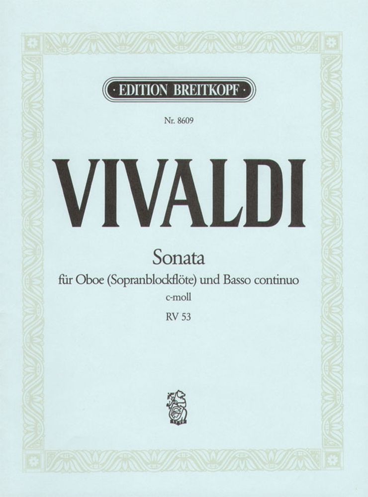 EDITION BREITKOPF VIVALDI A. - SONATE C-MOLL
