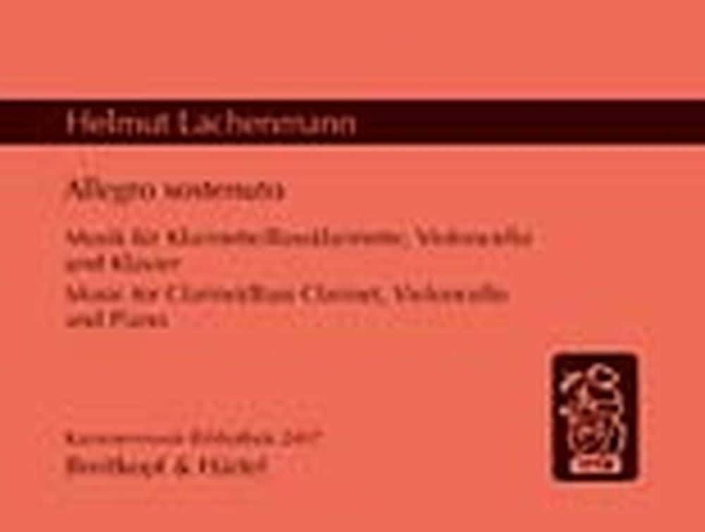 EDITION BREITKOPF LACHENMANN H. - ALLEGRO SOSTENUTO - CLARINETTE, VIOLON, PIANO