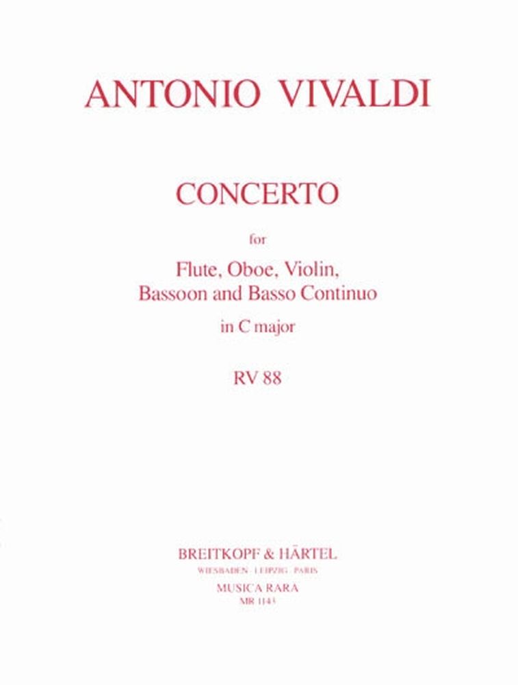 EDITION BREITKOPF Vivaldi A. - Konzert In C RV 88