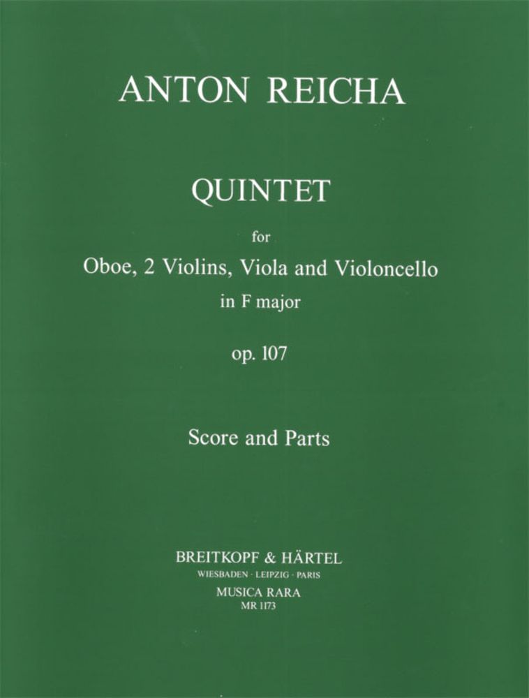 MUSICA RARA REICHA A. - QUINTETT IN F OP. 107