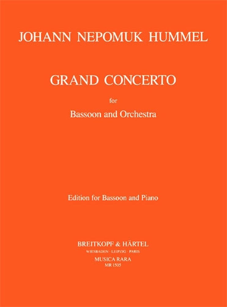 MUSICA RARA Hummel J.N. - Grand Concerto - Basson, Piano