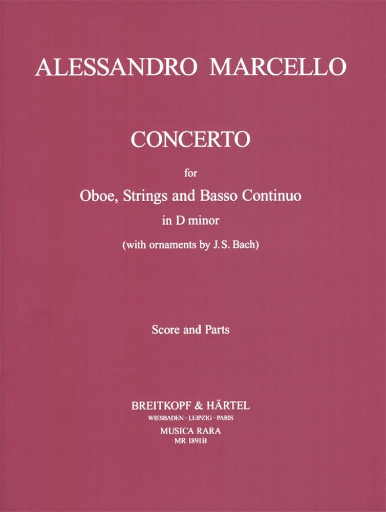 MUSICA RARA MARCELLO A. - CONCERTO IN D-MOLL