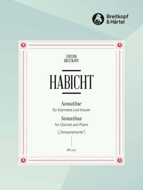 EDITION BREITKOPF HABICHT GÜNTER - SONATINE - CLARINETTE & PIANO