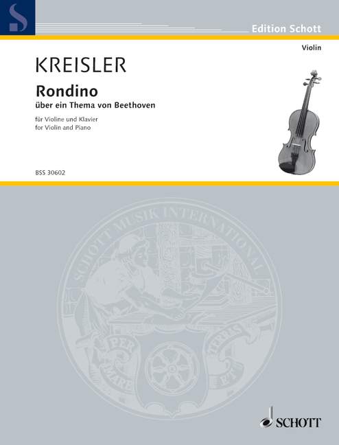 KREISLER FRITZ - RONDINO - VIOLIN AND PIANO