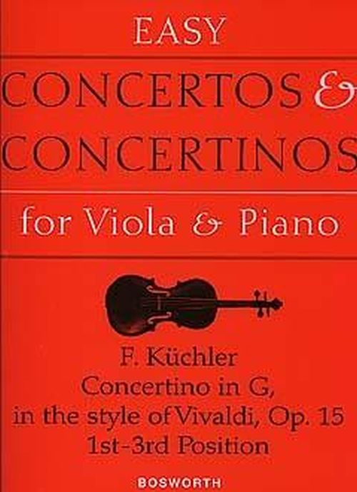 BOSWORTH KUCHLER F. - CONCERTINO IN D OP.15 - ALTO & PIANO 