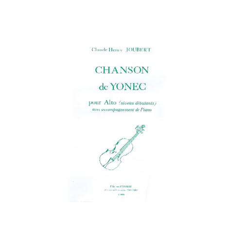 COMBRE Joubert - Chanson De Yonec - Alto et Piano
